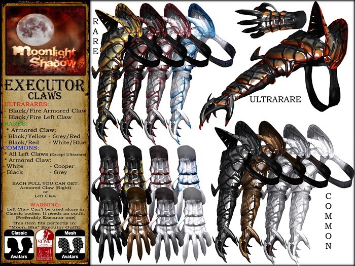 "Moon_Sha" Executor - Left Claw - White/Blue <<COMMON>>