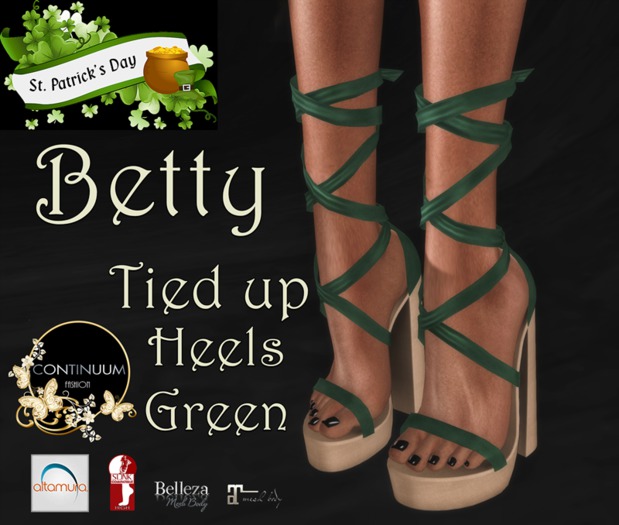 Continuum Betty Tied up Heels green