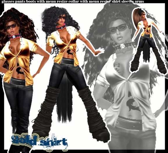 Gold casual pants outfit