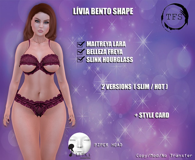 TFS - Livia Bento Shape Lelutka Head Piper