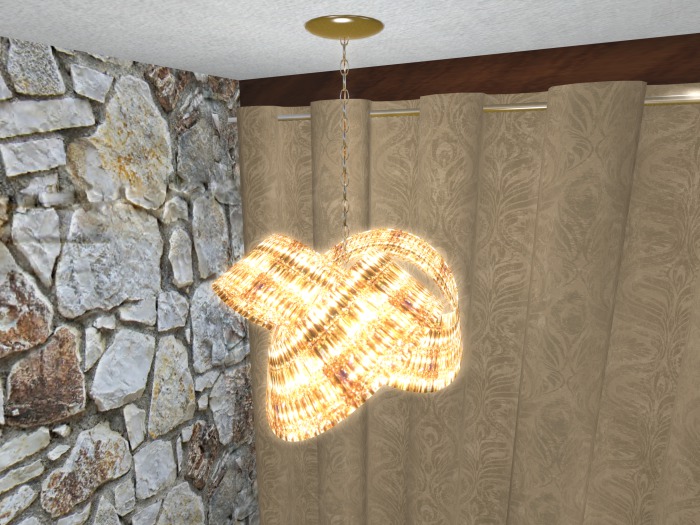 Infinity Knot crystal chandelier