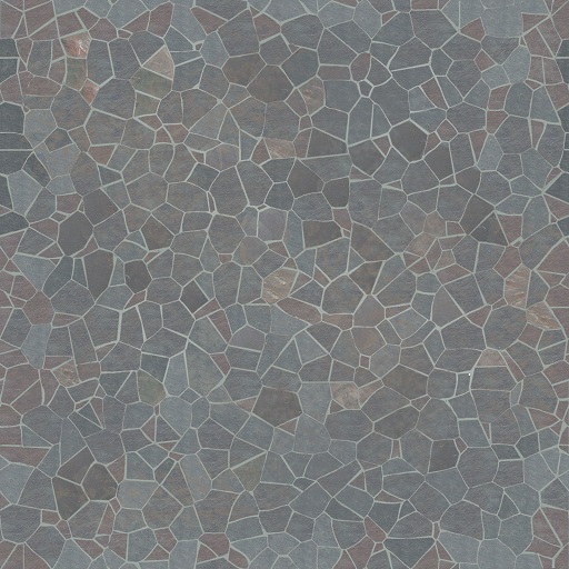 Seamless Gray Slate Mosaic Tile