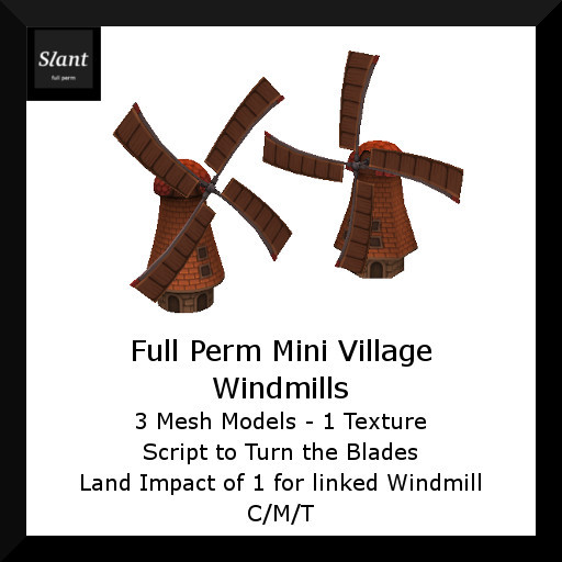 Mini Village Windmills