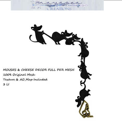 MOUSES & CHEESE DECOR FULL PERM MESH BOX