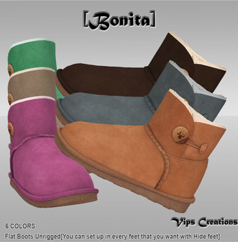 flat fur boots