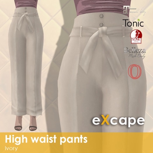 DB eXcape High waist pants Ivory (unpack)