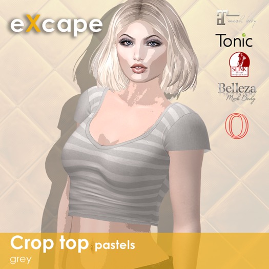 eXcape Crop Top grey