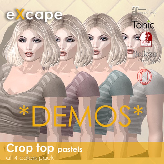 DB eXcape Crop Top pastels DEMOS (Packed)