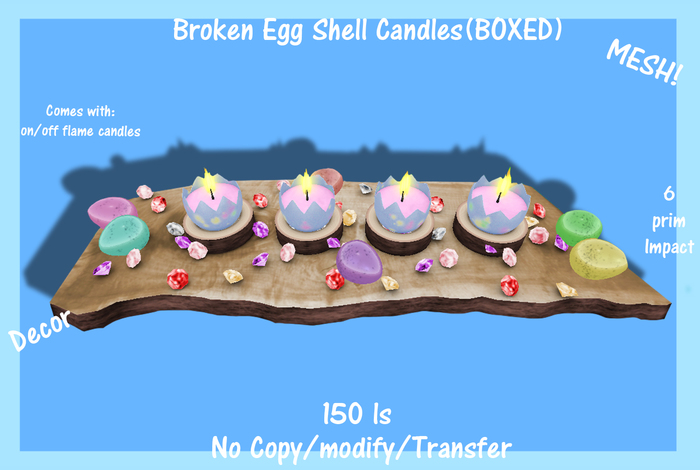 Broken Egg Shell Candles(BOXED)