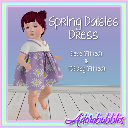 {A} Spring Daisies Dress Purple