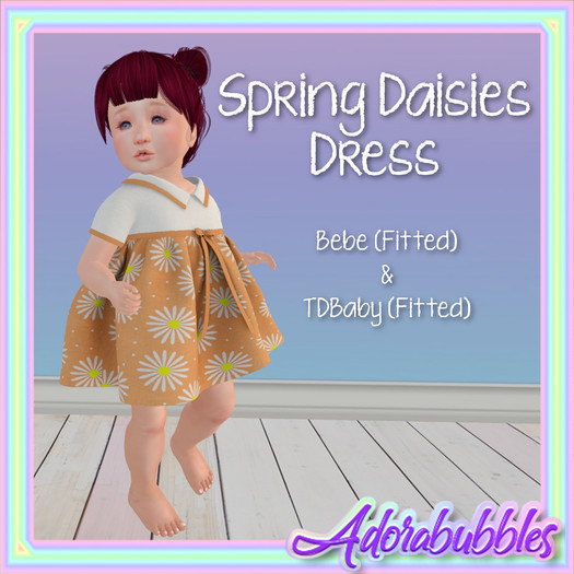{A} Spring Daisies Dress Orange