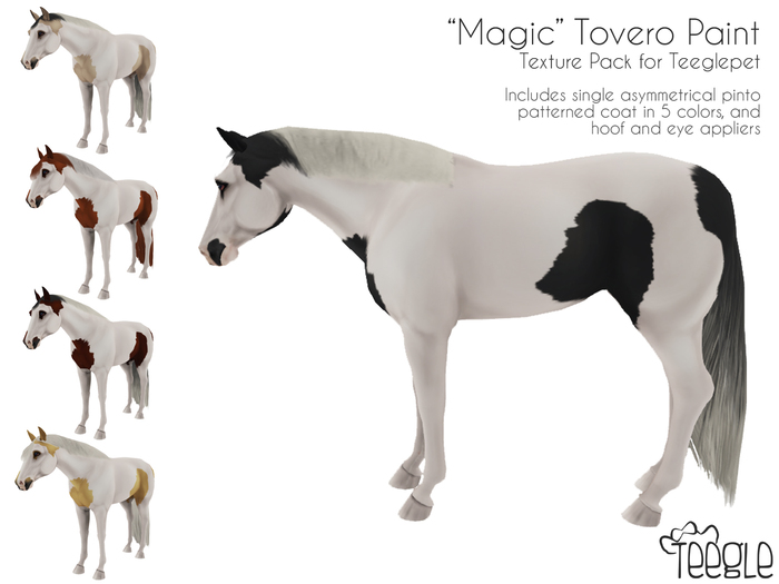 [Teegle] "Magic" Tovero Paint Skin for Teeglepet Horse