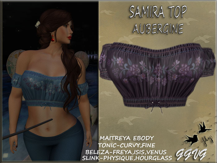SAMIRA BOHO TOP AUBERGINE
