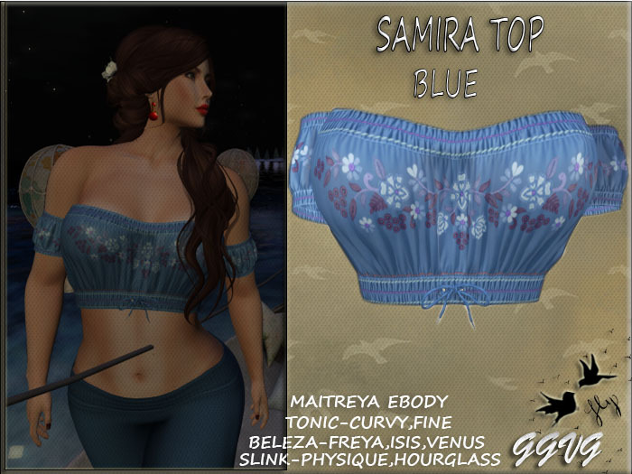 SAMIRA BOHO TOP BLUE