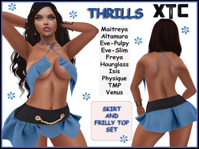 XTC THRILLS Skirt Set Blue