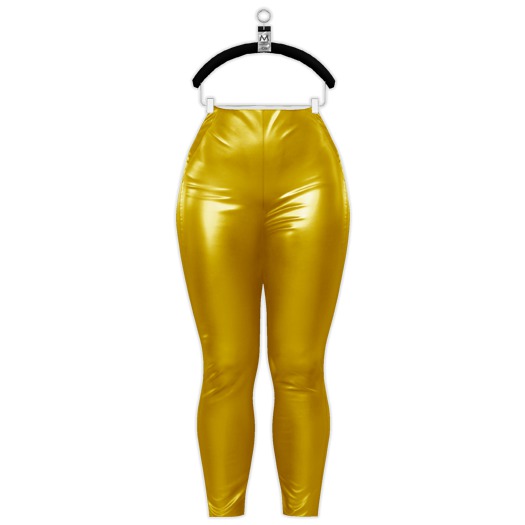 Gyna Faux Leather Pants — Canary