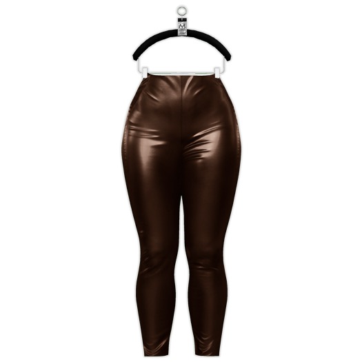 Gyna Faux Leather Pants — Cocoa