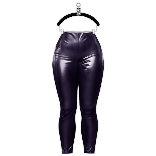 Gyna Faux Leather Pants — Eggplant
