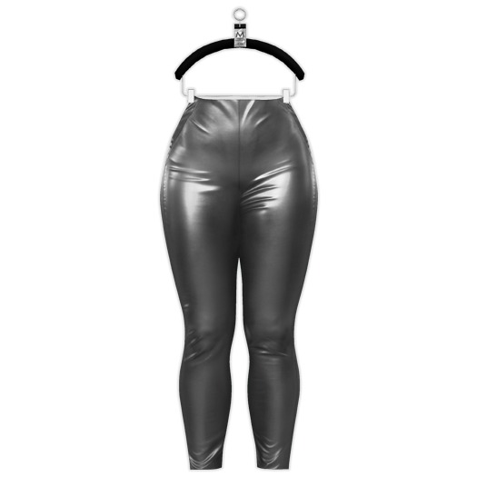 Gyna Faux Leather Pants — Light Gray