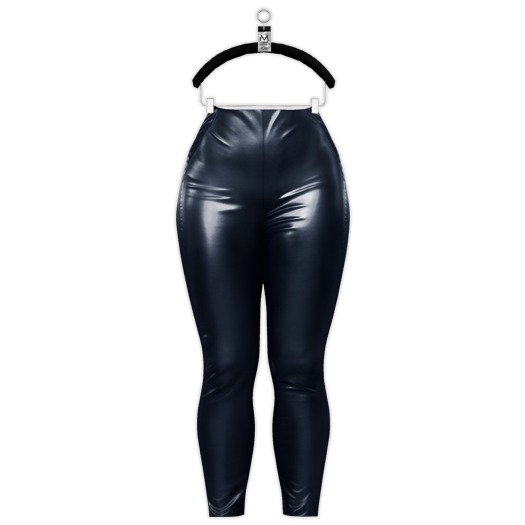 Gyna Faux Leather Pants — Navy