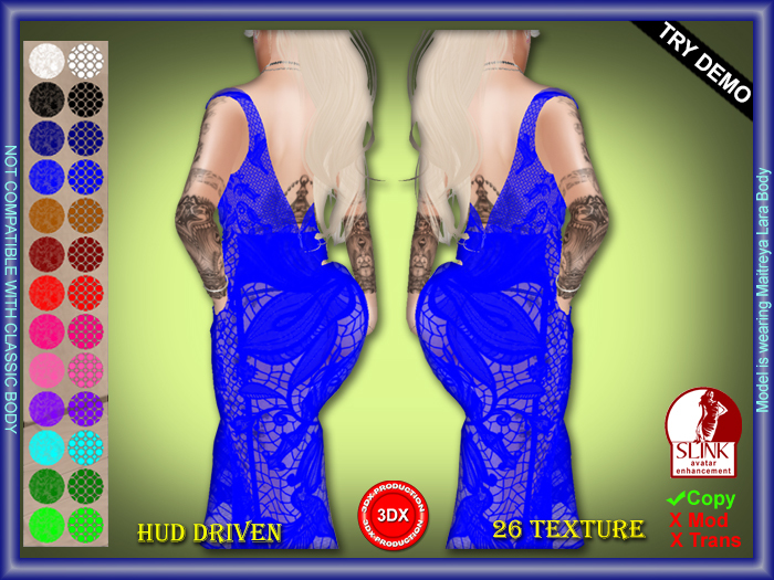 !!~3DX~!! Lexy Top Fat Pack (Slink Hourglass)