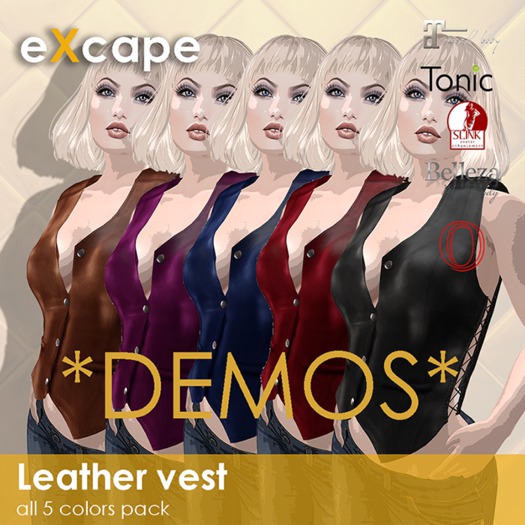 DB eXcape Leather vest DEMOS