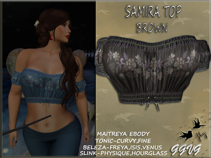 SAMIRA BOHO TOP BROWN
