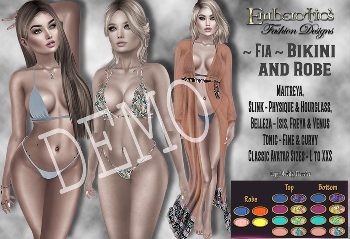 DEMO EFD_254 FIA Swim Suit Bikini & Robe