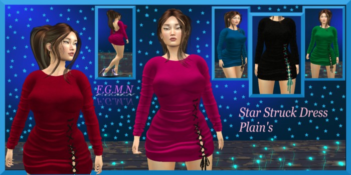F.G.M.N/Star Struck Lace Up Dress Plains