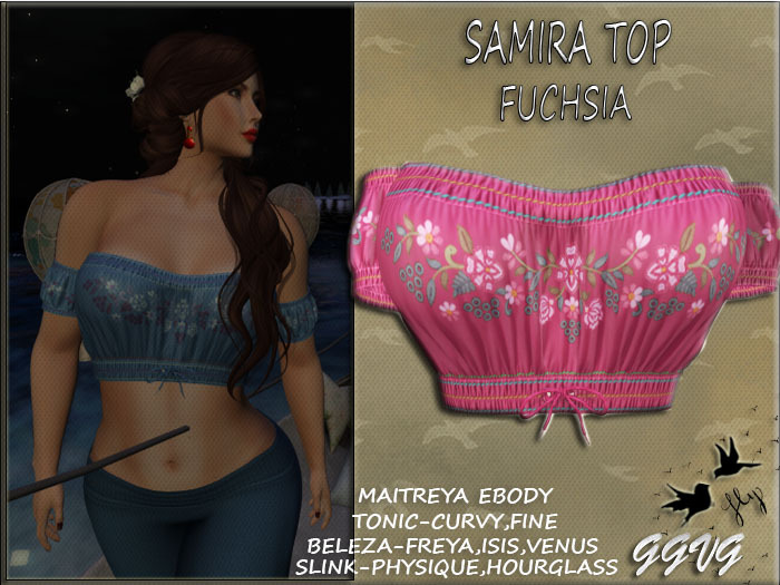 SAMIRA BOHO TOP FUCHSIA