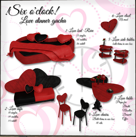 !Six o'clock! Love Sofa BLACK