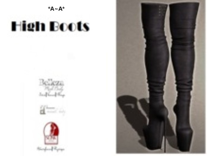 *A~A* Laced High Boots Belleza Maitreya Slink