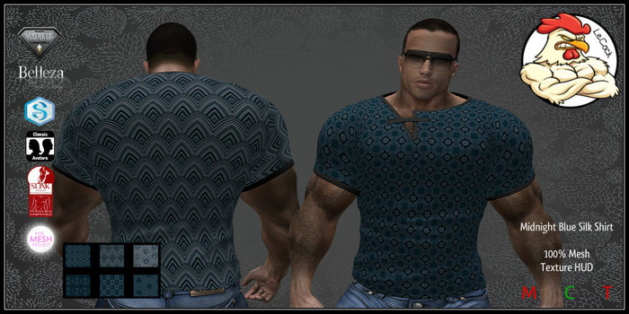 LeCock - Midnight Blue Silk Shirt