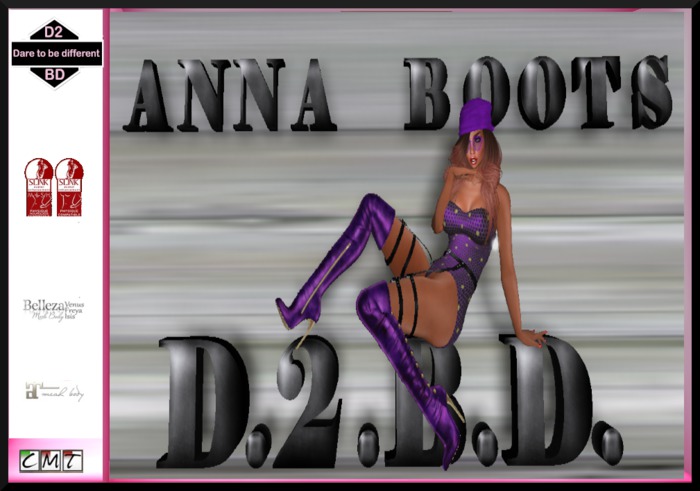 D.2.B.D. Shoppingbag BOOTS "ANNA" PURPLE