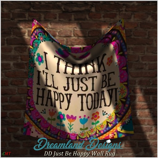 DD Just Be Happy Wall Rug Boxed