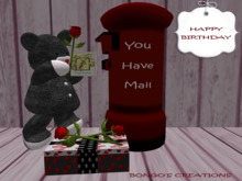 BMC92 HAPPY BIRTHDAY... CUTE POSTAL BEAR.. A CUTE GIFT FOR SOMEONES BIRTHDAY.