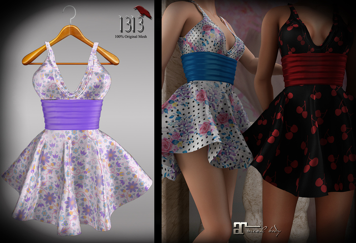 (*<*) 1313 Belle Dress - Spring Violets
