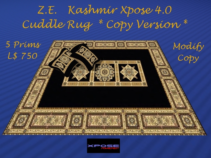 Z.E. Kashmir Xpose 4.0 Cuddle Rug *Copy version *