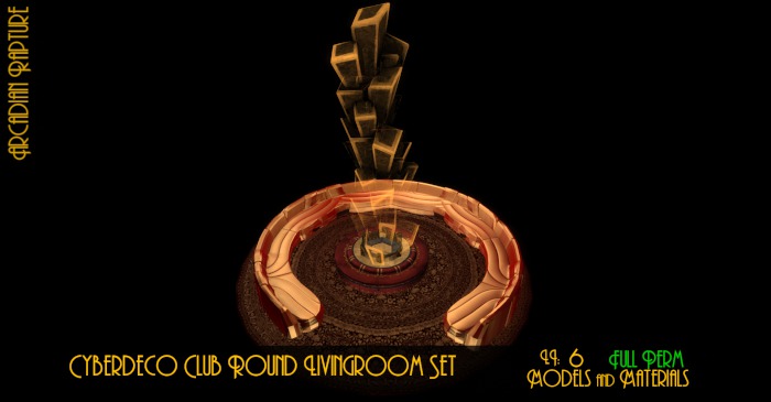 Cyberdeco Club Round Livingroom Set