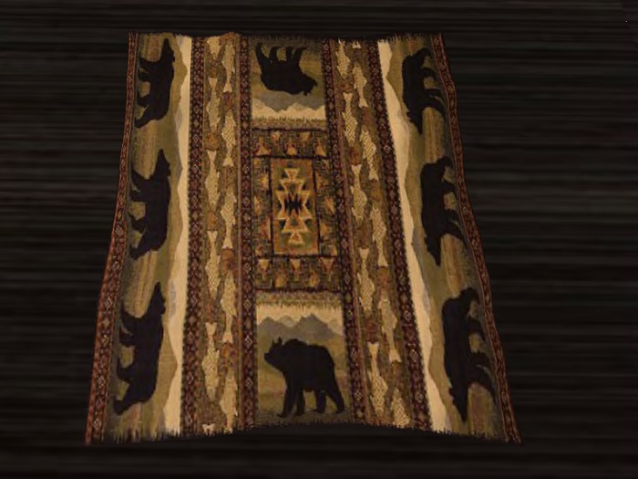 Black Bear Native  Rug
