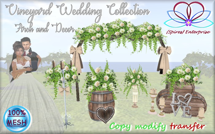 {SE} Vineyard  Wedding  Arch Set