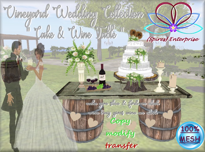 {SE} Vineyard Wedding Cake Table Set