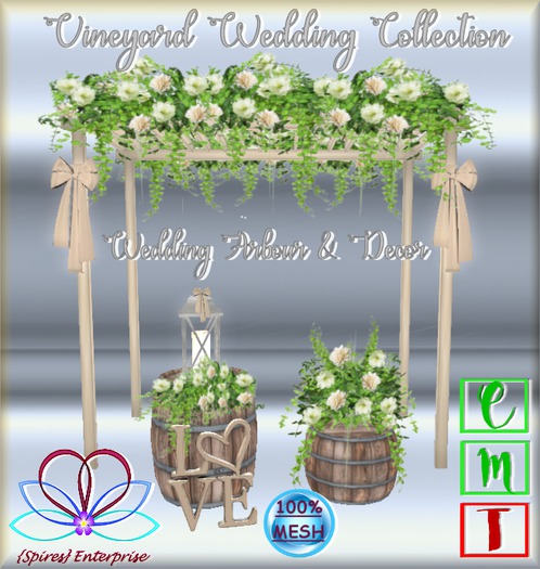 {SE} Vineyard Wedding Arbour & Decor