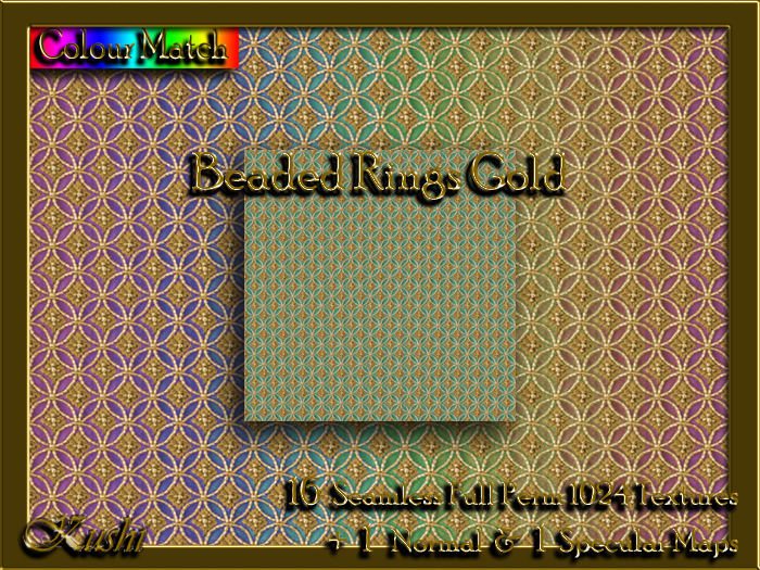 Beaded Rings Gold Textures