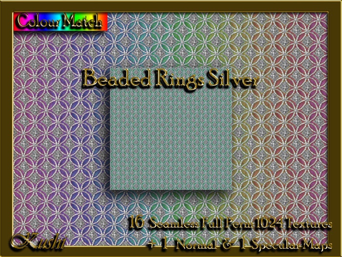 Beaded Rings Silver Textures