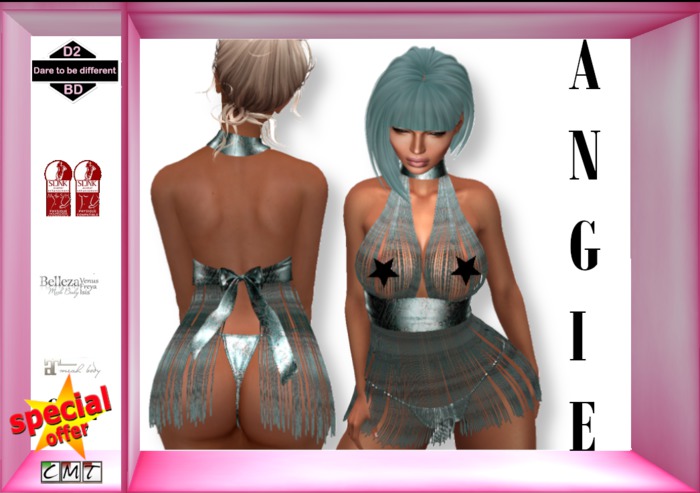 D.2.B.D. Shoppingbag DRESS "ANGIE" SILVER