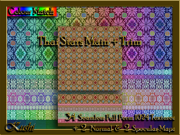 !Kushi! ThaiStarsMAIN+TRIM Textures -WearToUnpack