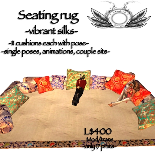 Seating rug - vibrant silks