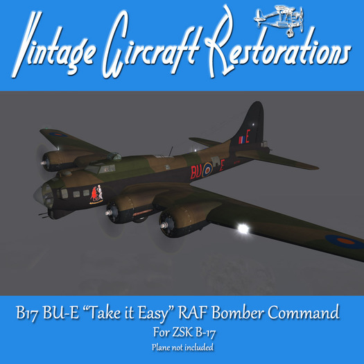 PAINT B17-RAF Bomber Command "Take it Easy"