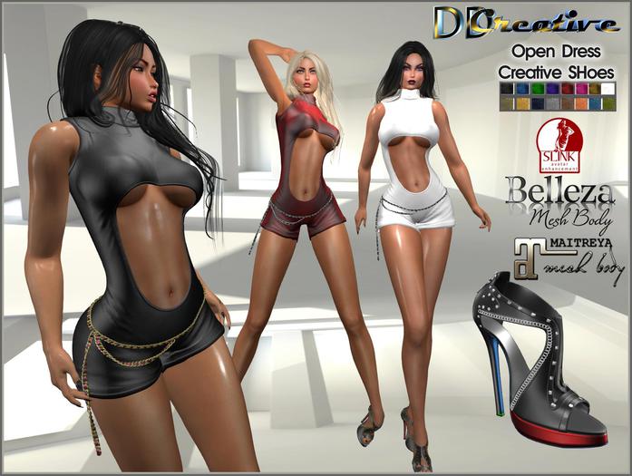 ☾ⅅⅅ☽ ☣ Open Dress Creative Color Shoes ☣ 